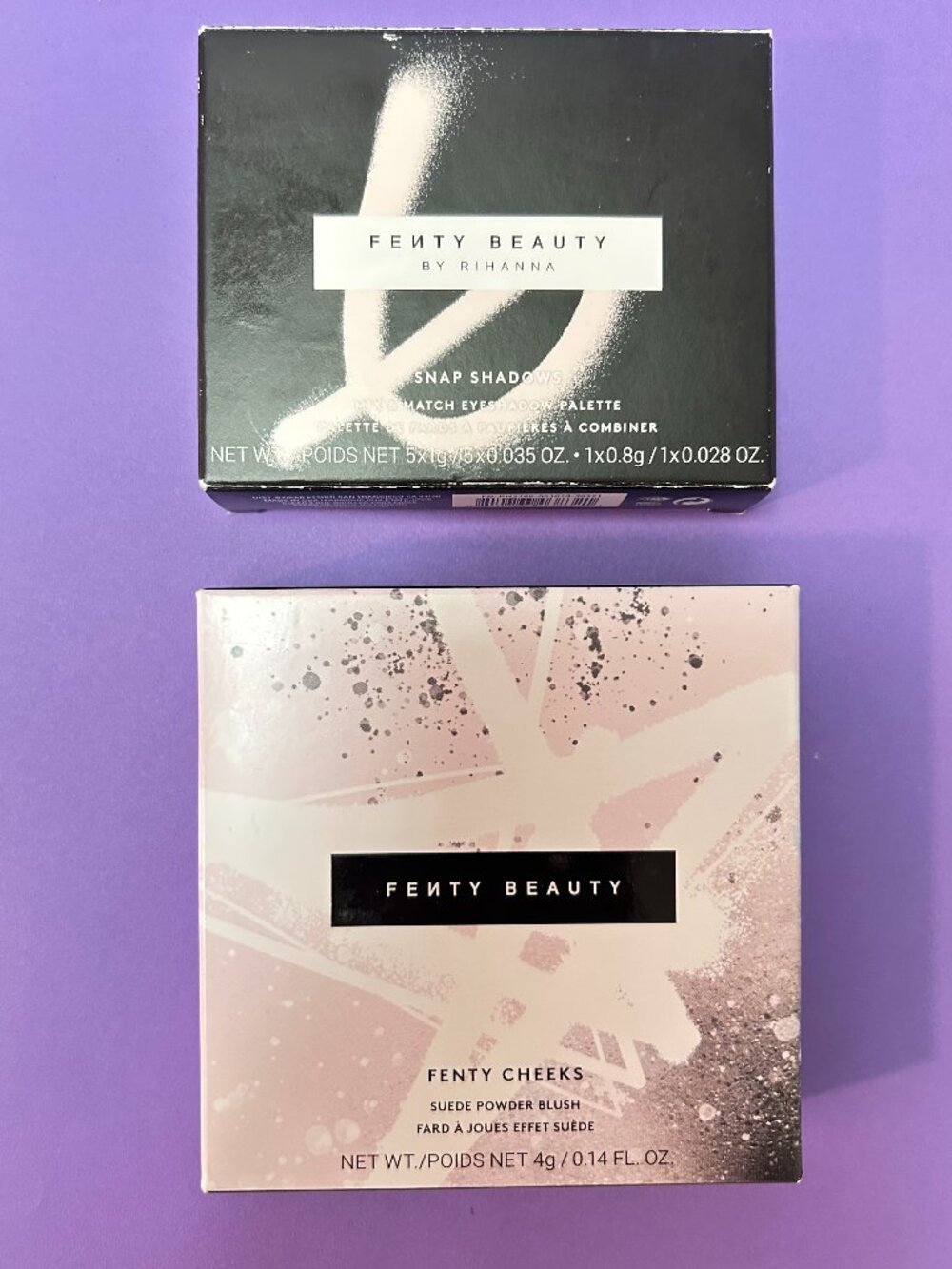 NIB Set of 2 Fenty Beauty Items - Smoky Eye Shadow Palette + Suede Powder Blush